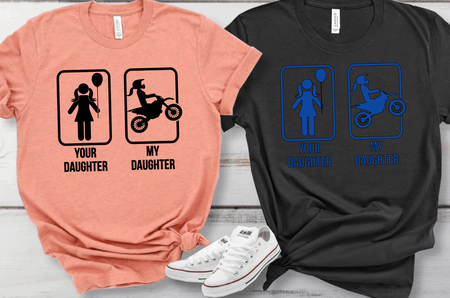 Your Daughter My Daughter Moto Short Sleeve Tshirt His and Hers