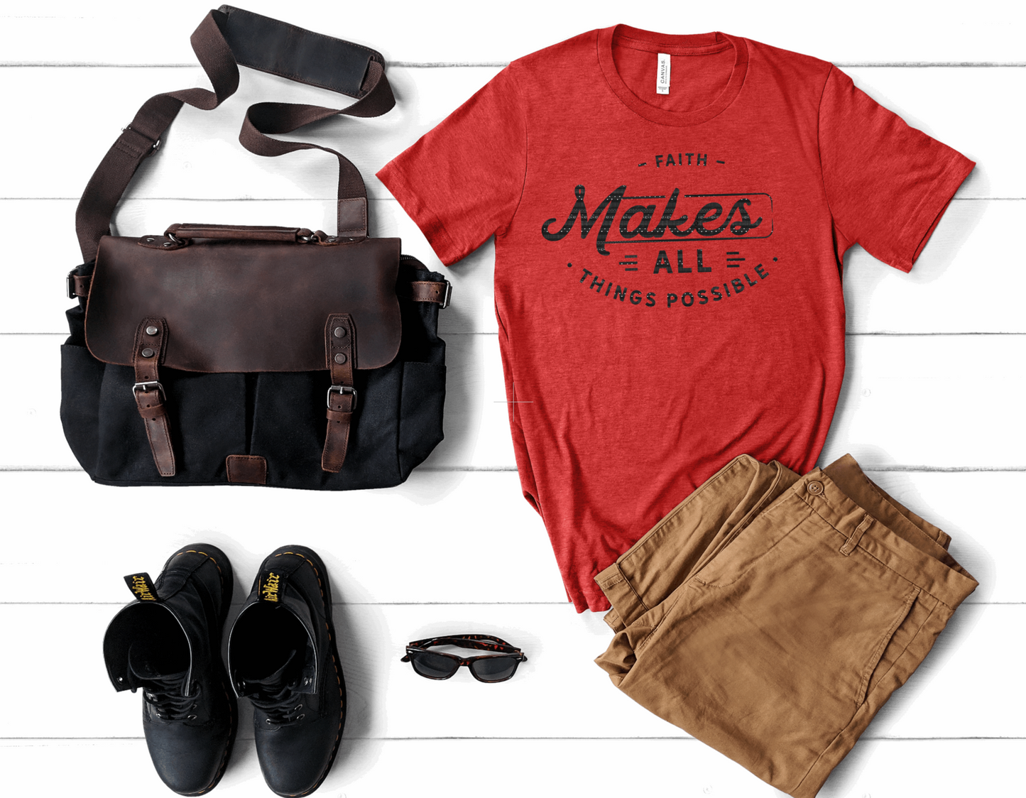 Faith Makes All Things Possible Short Sleeve Tshirt For Him